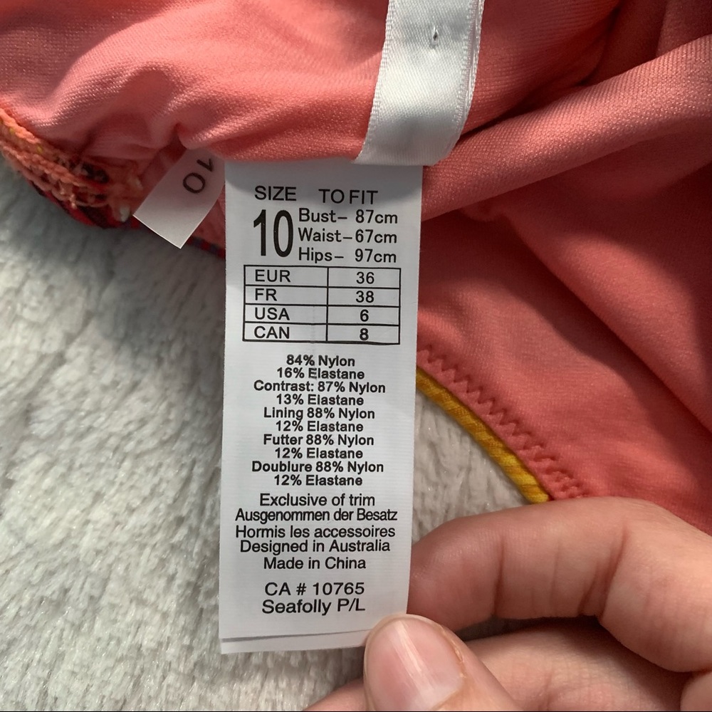 NWT Seafolly Baja Striped Tube Maillot One Piece - Picture 13 of 13